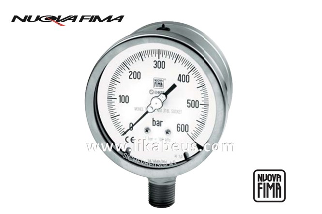 Manómetros de tubo Bourdon MGS40 DN100 NUOVA FIMA